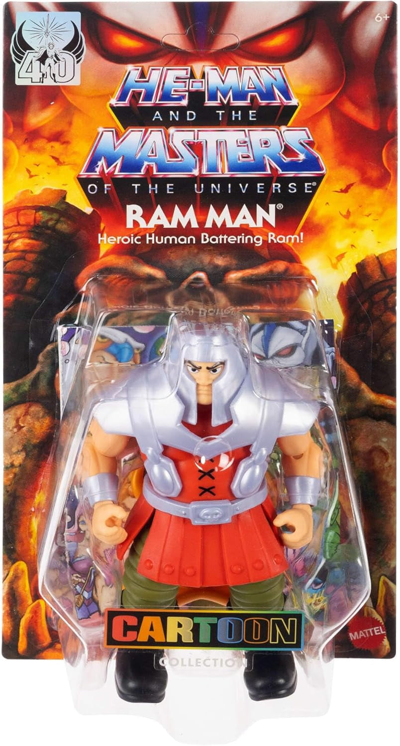 Masters of the Universe Origins actiefiguur Ram Man uit de cartooncollectie, ca. 14 cm hoge MOTU Ram Figuur jaren 80 TV Gedetailleerd ontwerp en accessoires JBM77 Actiefiguren Naty Shop
