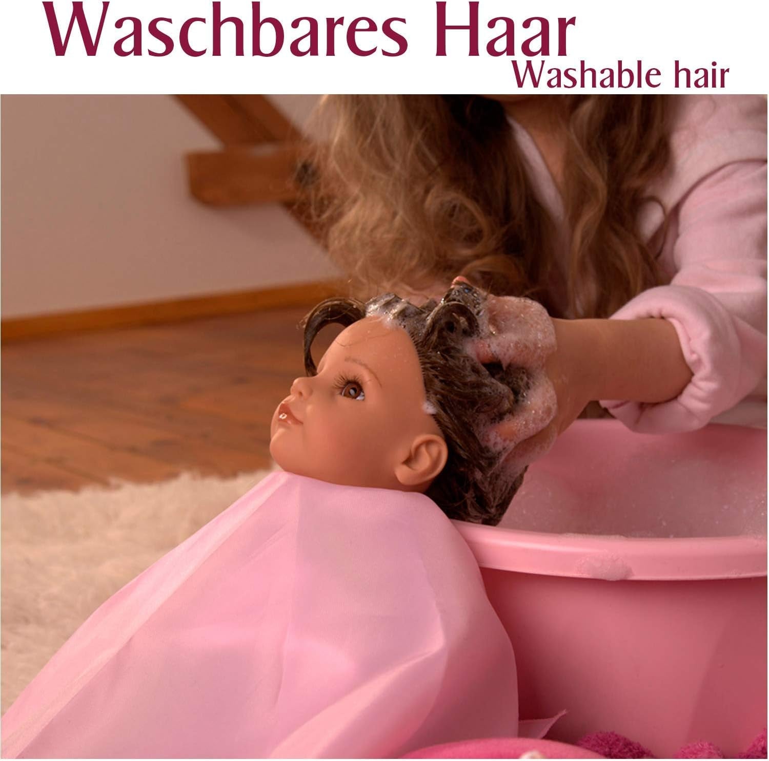 Götz 2027100 Maxy Muffin Fashionisto pop - babypop van 42 cm met slaperige bruine ogen, bruin haar en zacht lichaam - pop met zacht lichaam in een set van 8