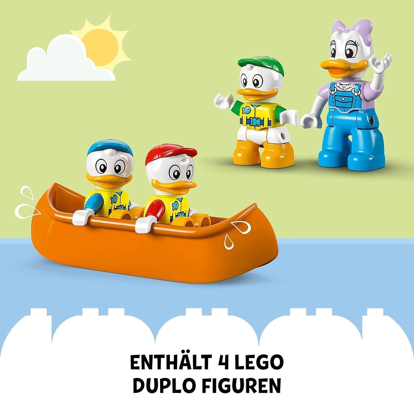 LEGO 10997 DUPLO Disney Mickey en zijn vrienden kampeeravontuurset met camper, kano en Daisy Duck-figuur, bouwspeelgoedcadeau voor peuters vanaf 2 jaar, meisjes en jongens Bouwsets Besuche in LEGO-Store