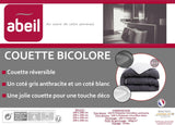 Abeil dekbed 200 X 200 Cm, tweekleurig, wit en grijs Quilts en quilts Naty Shop