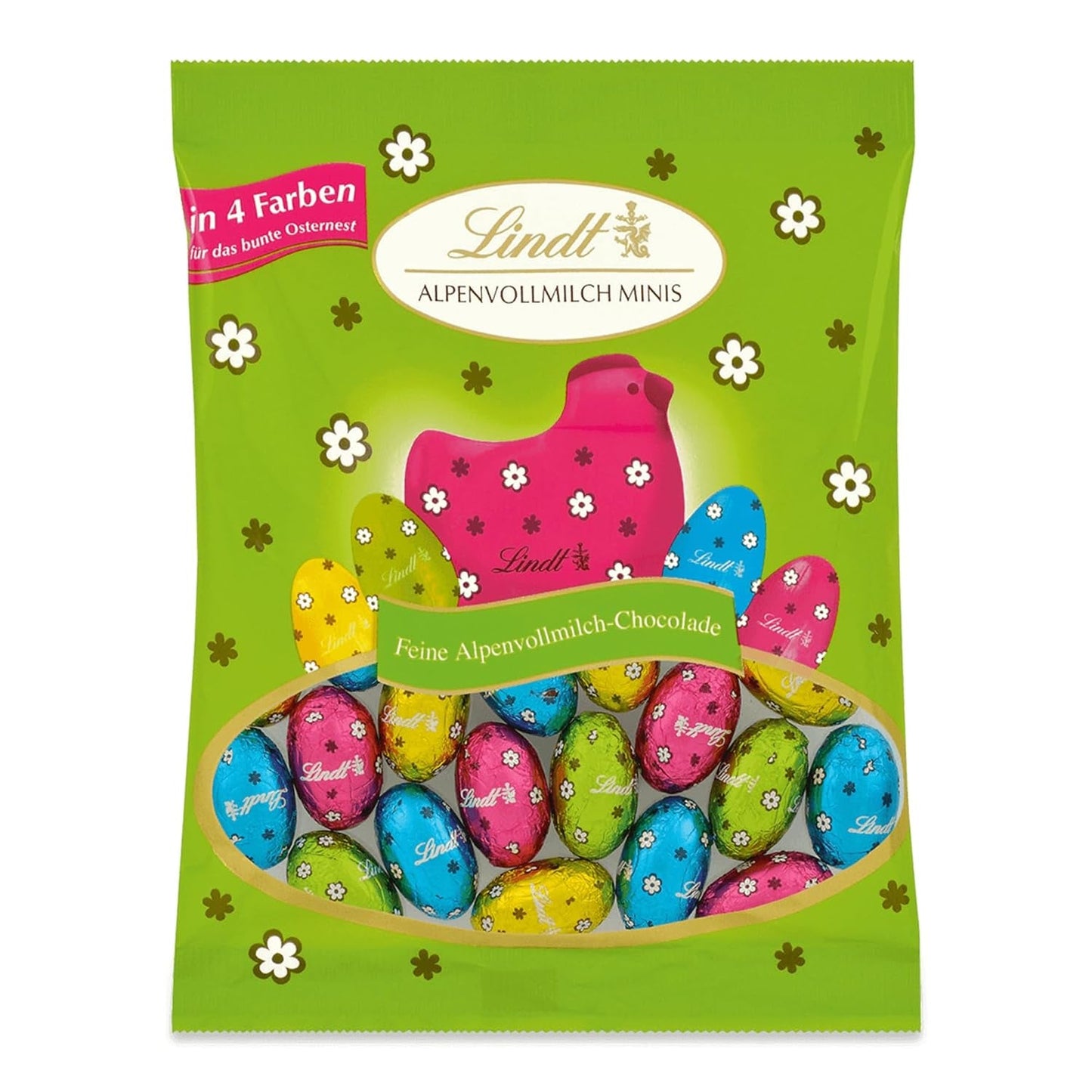 Mini Lindt melkchocolade-eieren voor chocoladedecoraties | 2 zakken x 180 g | Premium melkchocolade-eieren, vrolijk en kleurrijk verpakt in vier kleuren voor Pasen | Paaschocolade | Chocolade geschenk