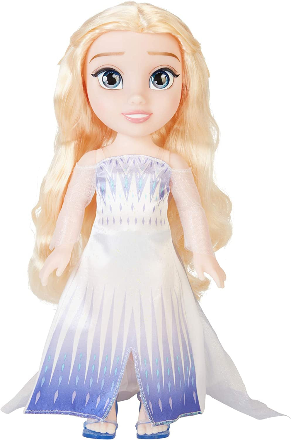 Disney Frozen 2 ELSA The Snow Queen Doll - 35 cm grote, beweegbare pop in iconische modejurk en lang golvend haar voor extra speelplezier, voor meisjes vanaf 3 jaar, 214894 Naty Shop Dolls