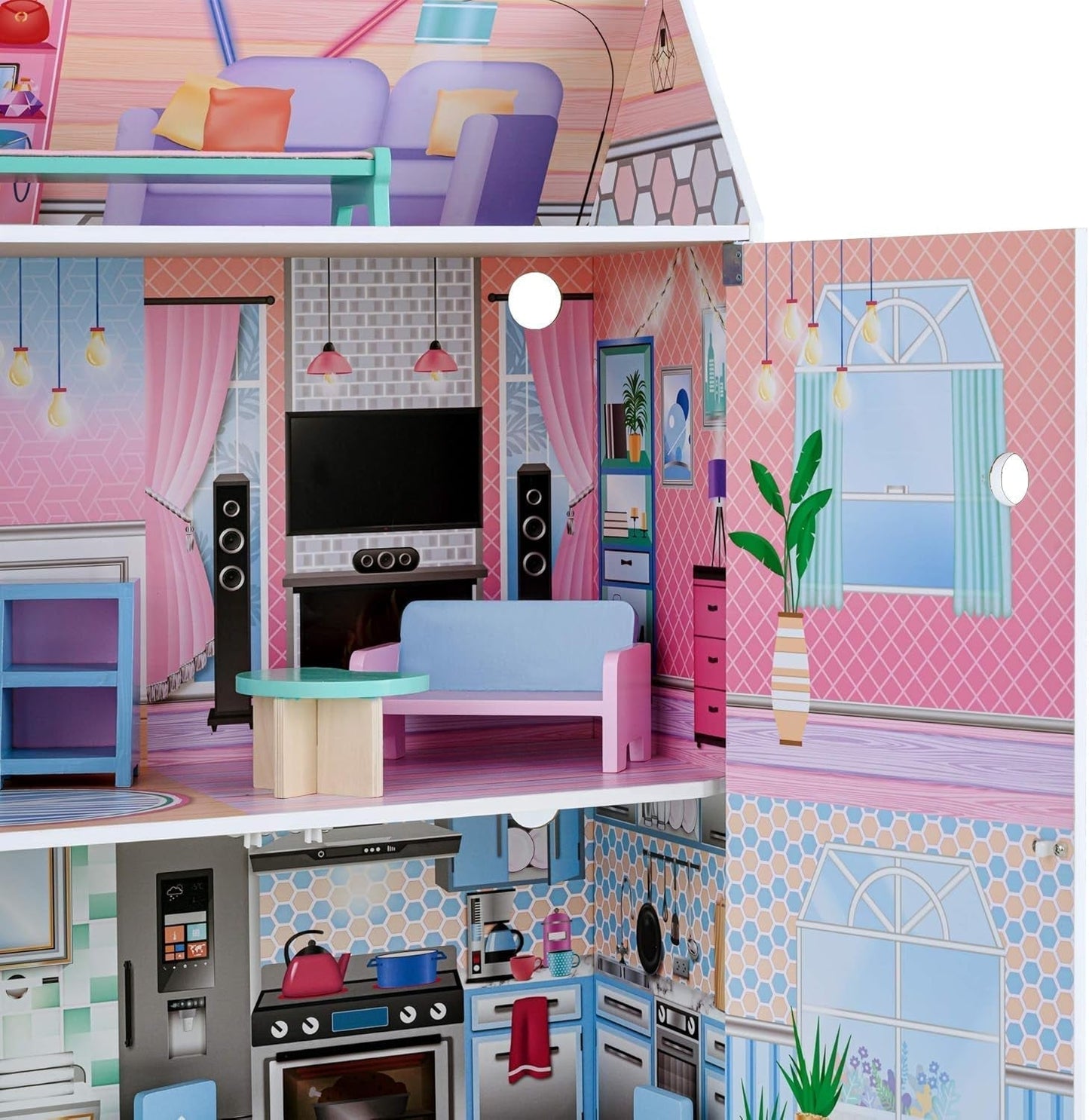 Olivias Little World Glasshouse Kids 12" poppenhuis en 10 popaccessoires 3,5" Multi Td-12518D poppenhuizen Naty Shop