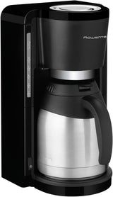 Rowenta Adagio filter-espressomachine, roestvrijstalen thermische karaf, houdt koffie tot 4 uur warm, capaciteit van 10-15 kopjes, capaciteit van 1,25 liter, verwijderbare filtermand, automatische uitschakeling, zwart, CT3818
