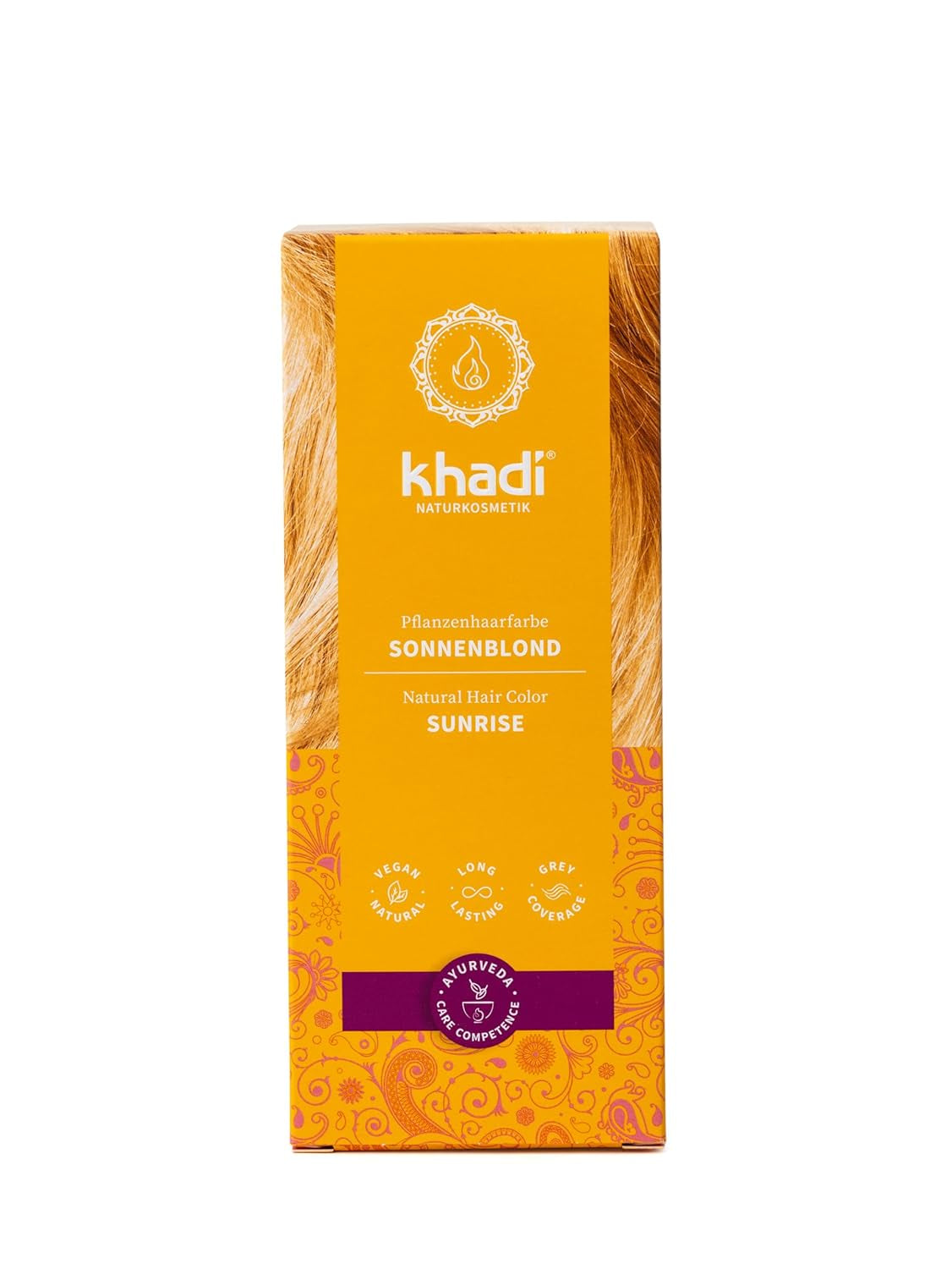 khadi GOLDBRAUN Kruidenhaarkleur Helder amber tot zacht en glanzend goudbruin Haarkleur 100% Kruiden Natuurlijk Natuurlijk Veganistisch Gecertificeerd Natuurlijke cosmetica 100g Naty Shop Zonblonde haarverf 100G (1 pak) Enkel