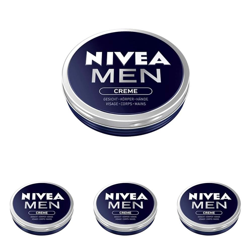 NIVEA MEN Creme, voedende huidcrème met vitamine E, 150 ml Naty Shop 4 x 75 ml 75 ml
