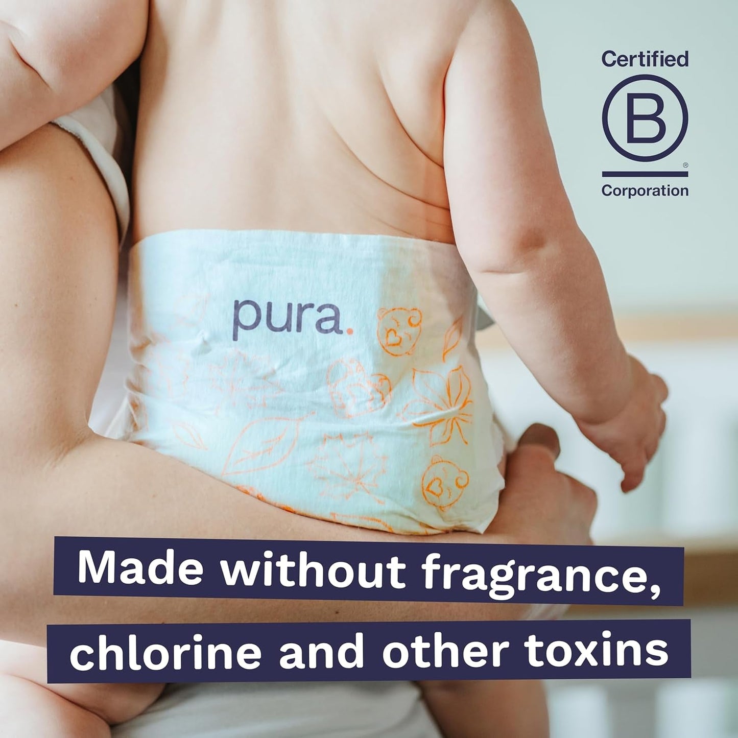 Eco-babyluiers - maat 3 (4-9 kg), 1 pak (26 luiers), ultrazachte luiers voor de gevoelige huid, biologisch katoen, tot 12 uur lekbescherming, nieuwe maattabel