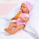 Bayer Design 79201AE Magische fles, melkfles, drinkfles, poppenaccessoire, wit en oranje