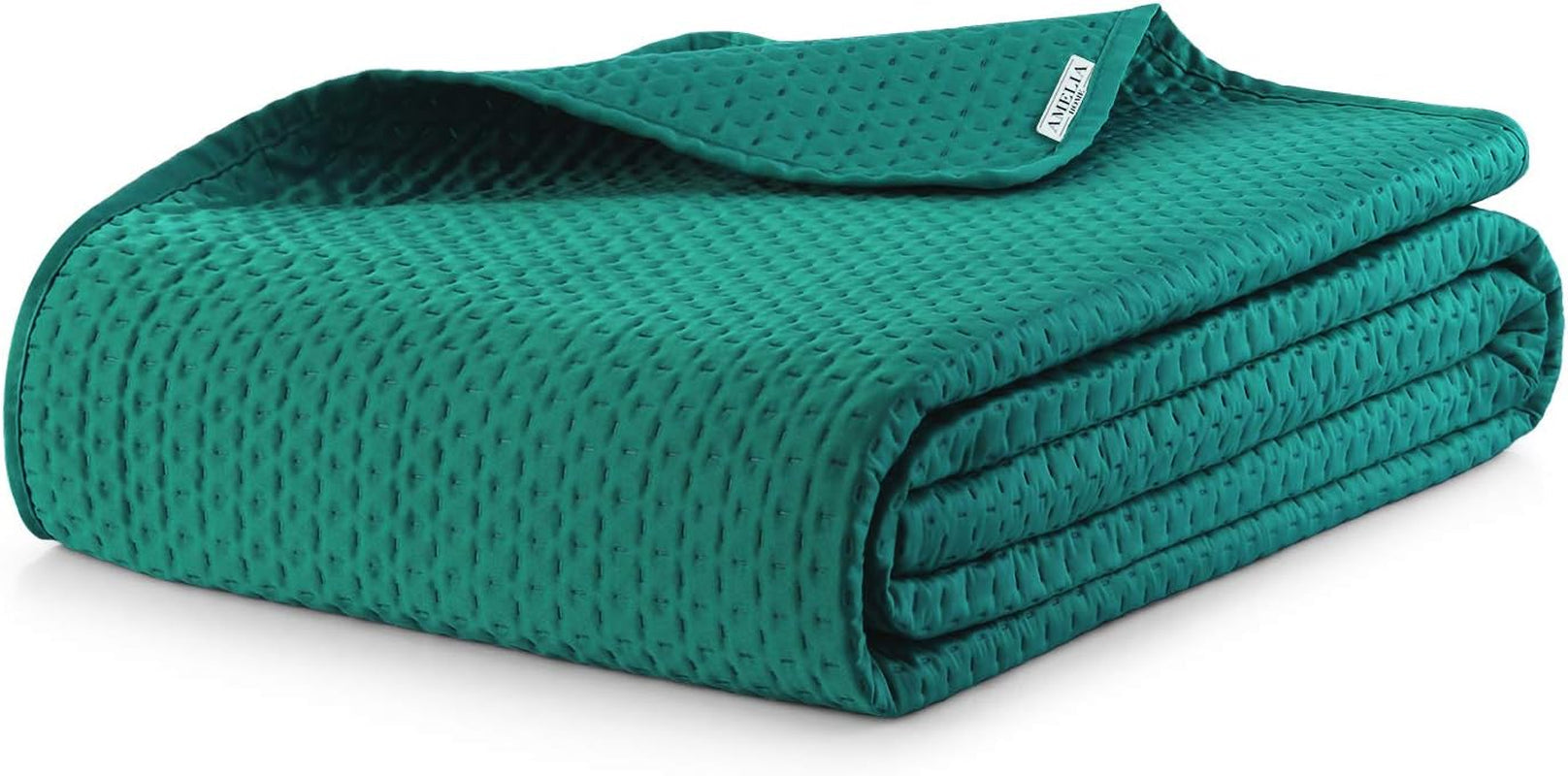 Ameliahome sprei 200X220 Cm donkergroene sprei met twee reliëfzijden Mat Satijn Carmen Bedden en Dekens Besuche den AmeliaHome-Store