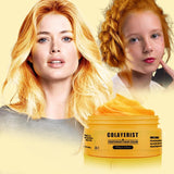 COLAYERIST Tijdelijke wasbare zwarte haarkleur Haarkleurwax voor mannen en vrouwen Haarmascara voor feest of cosplay Knoeivrije haarkleurproducten Haarverf Naty Shop Goud