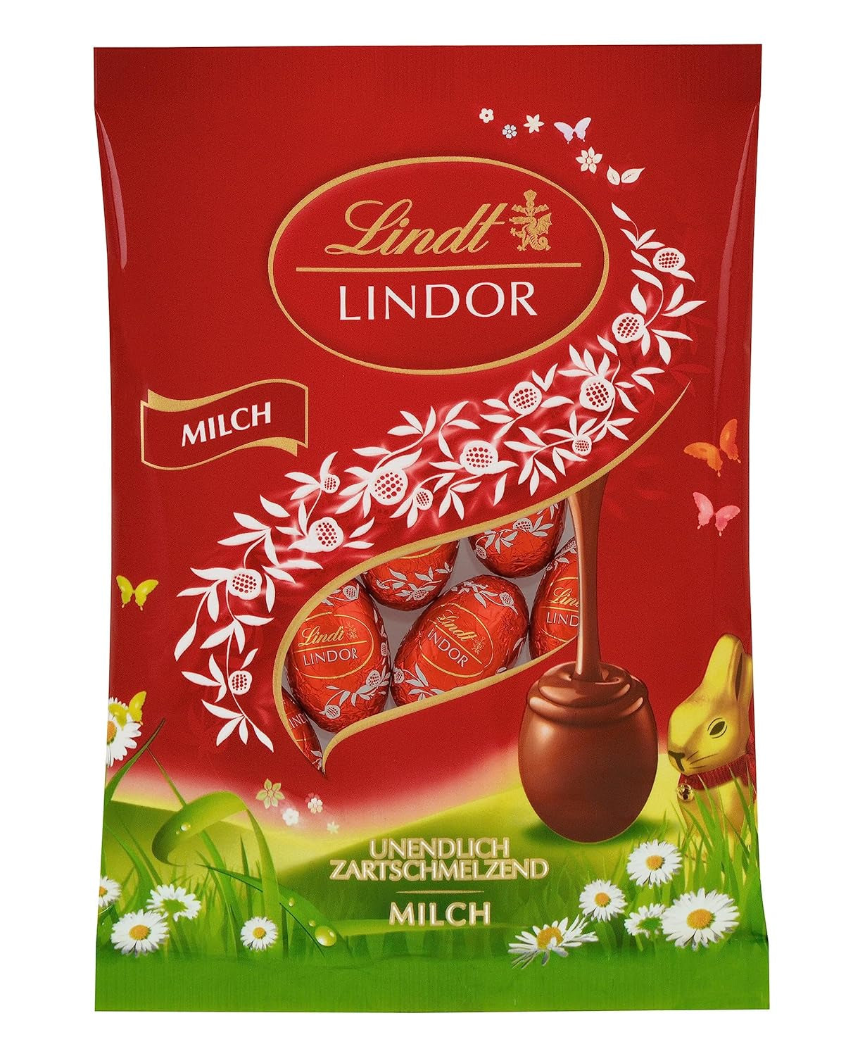 Lindt Lindor mini-eieren, zak, volle melk, 100 g