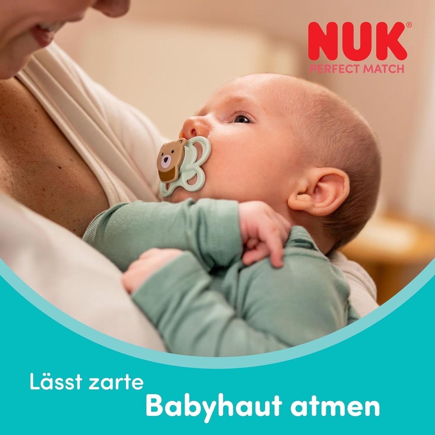 NUK Perfect Match luchtfopspenen voor baby's | 0-6 maanden | Orthodontische fopspenen die de luchtcirculatie bevorderen en huiduitslag door speeksel voorkomen | 95% acceptatie door baby's** | Disney Winnie de Poeh | Pak van 2