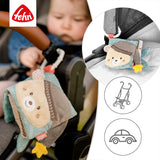 Fehn Zacht prentenboek Bruno - zacht boekje voor baby's van stof met dierenmotieven - speelgoedboek van stof om op te hangen voor kinderwagens en autostoelen - boek met vuurwerk voor baby's en kinderen vanaf 0+ maanden Babyspeelgoed Naty Shop
