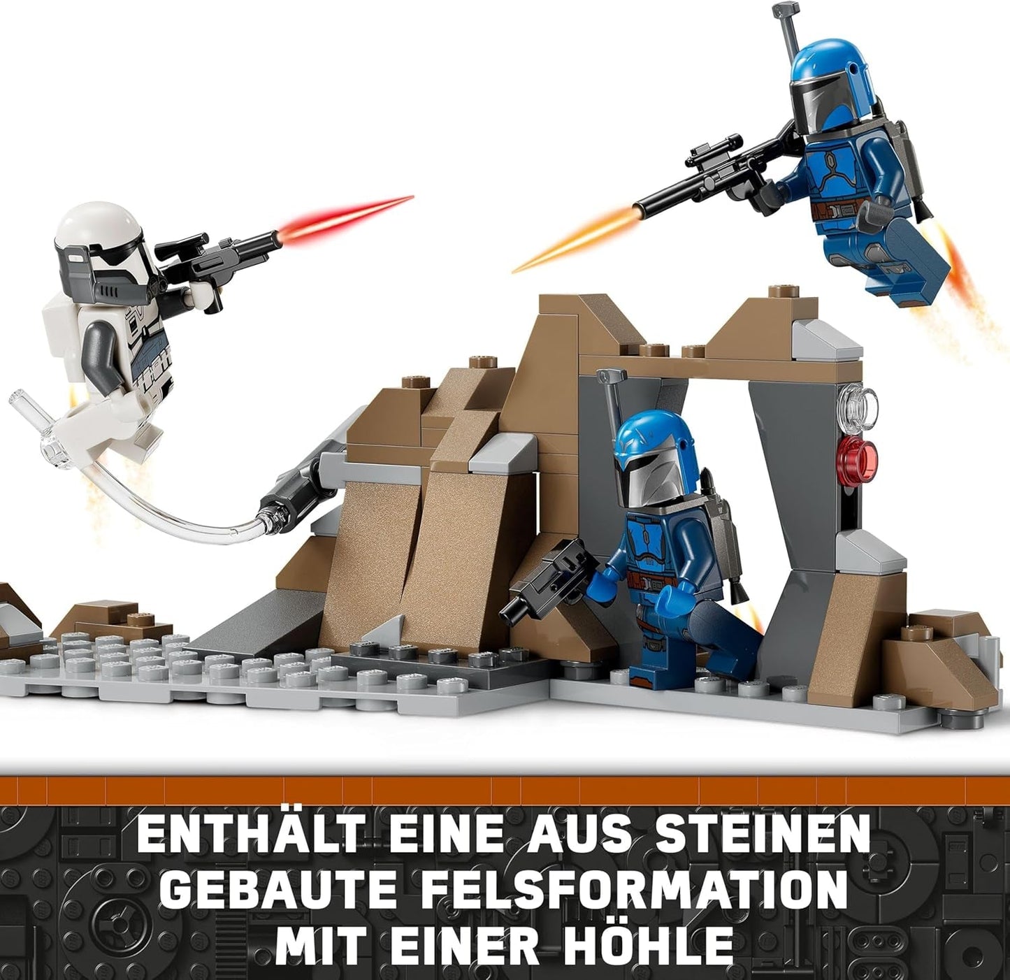 LEGO Star Wars: Mandalorian Ambush on Mandalore Battle Pack, avontuurlijk bouwspeelgoed voor kinderen, verzamelbare actieset, cadeau-idee voor jongens en meisjes 75373 Bouwsets Besuche in LEGO-Store