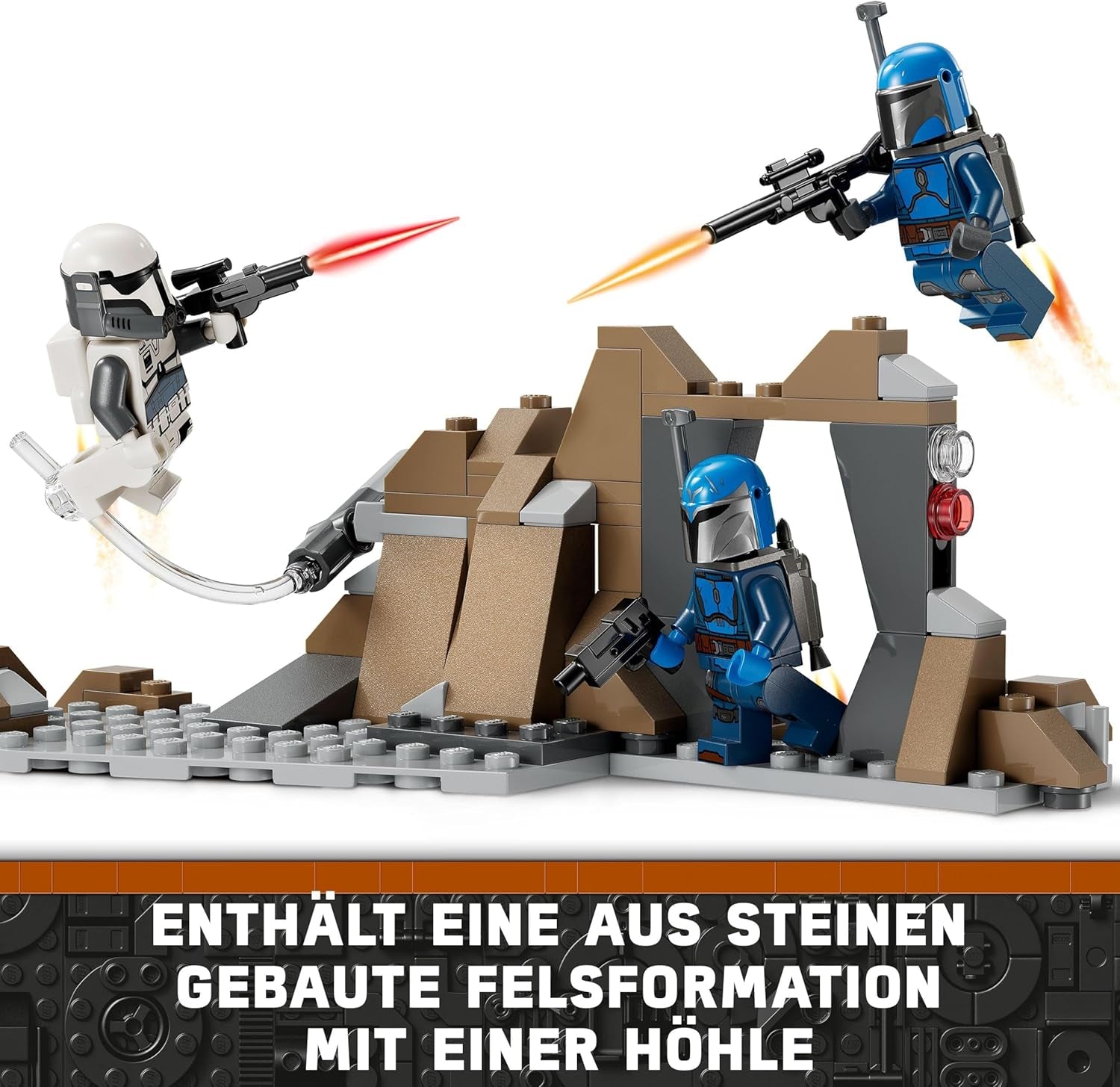 LEGO Star Wars: Mandalorian Ambush on Mandalore Battle Pack, avontuurlijk bouwspeelgoed voor kinderen, verzamelbare actieset, cadeau-idee voor jongens en meisjes 75373 Bouwsets Besuche in LEGO-Store