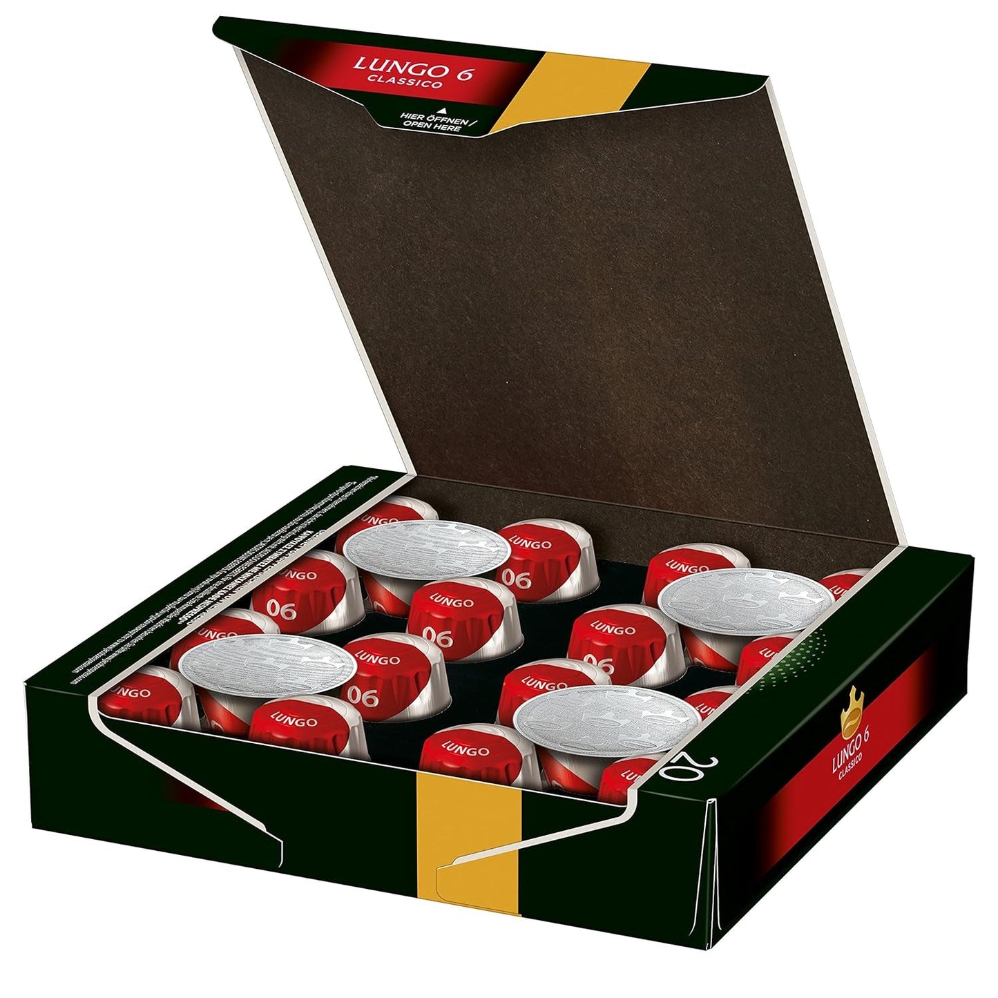 Kaffeekapseln Lungo Classico, Intensität 6 van 12, 10 x 20 Getränke & Kaffeekapseln Espresso Intenso, Intensität 10 van 12, 200 Nespresso®* compatibel Kapseln, 10 x 20 Getränke