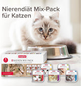 BEAPHAR – Renal Diet Mixed Package – Volledige voeding voor katten met chronisch nierfalen – Ter ondersteuning van de nierfunctie – 6 x 100 g