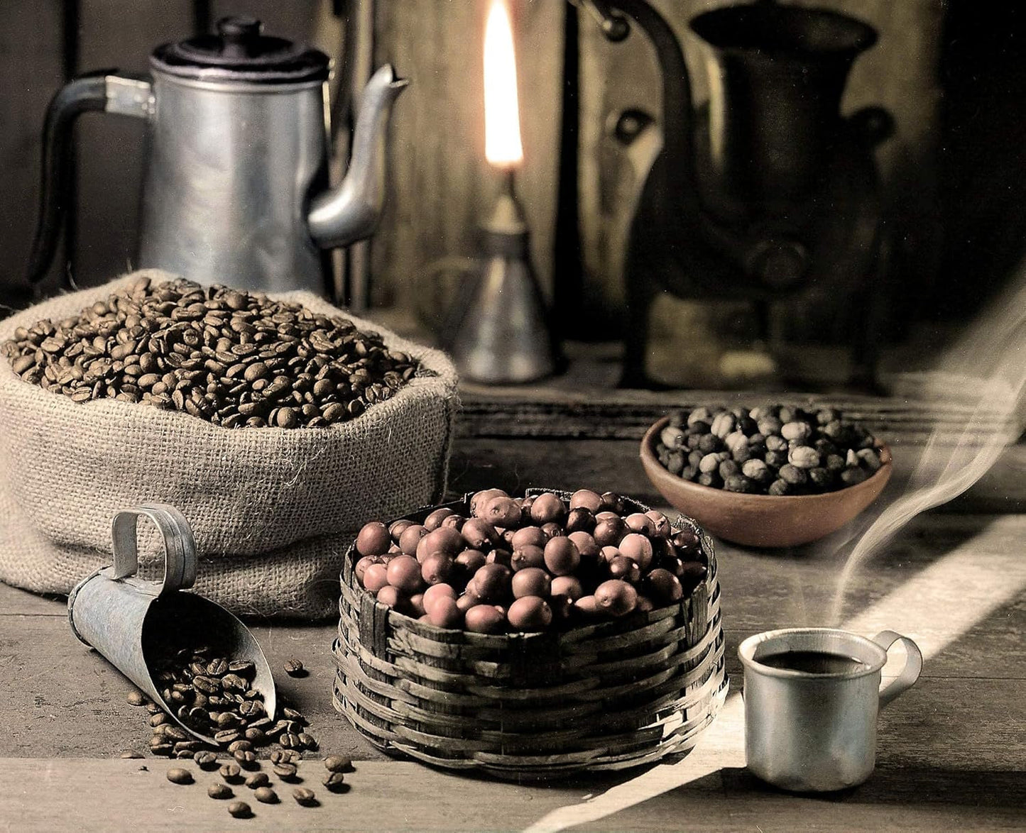 C&T "Ragnarök Coffee" nordischer Röst-Kaffee | 1000 g Bohne-gans | als Espresso & Cafe Crema trinkbar | kräftig + würzig + aromatisch | 100% natuurlijk met cafeïne