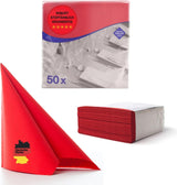 50 Aroba Airlaid Servetten Textiel Look 19 KLEUREN 40X40 Cm 1/4 vouw Hoge kwaliteit Textiel Look Bruiloft Servetten voor Jubilea Hotel Catering Feestdagen Kerst Bruiloft Roze