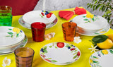 Excelsa Lemon serviesset, 18-delig, porselein, wit/citroen