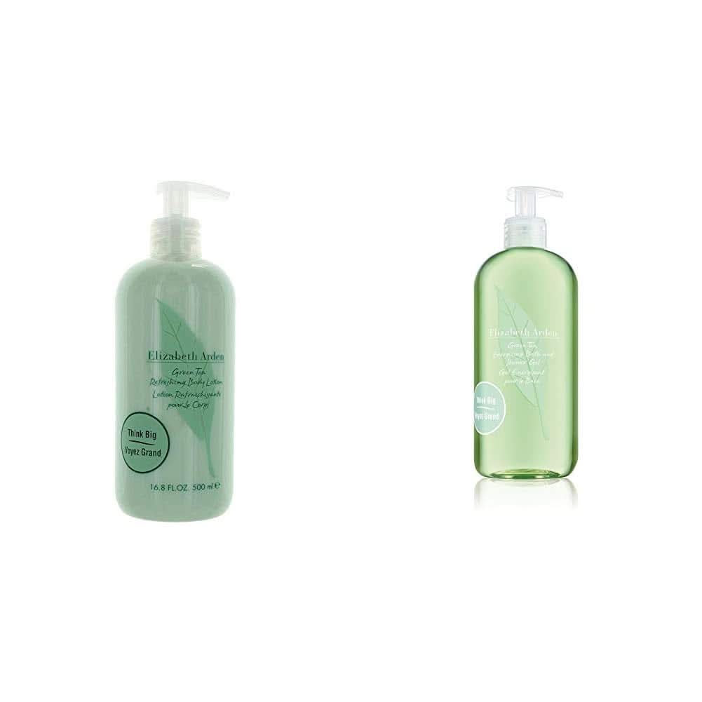 Elizabeth Arden - verfrissende bodylotion met geur van groene thee-extract, 500 ml Douche en bad Naty Shop Set Bodylotion + Douchegel