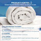 Allnights Dekbed Medium Dekbed 135X200 100% nieuwe veren en dons Allergievriendelijk Wasbaar tot 60°C Made in Germany Witte dekbedden en quilts Naty Shop