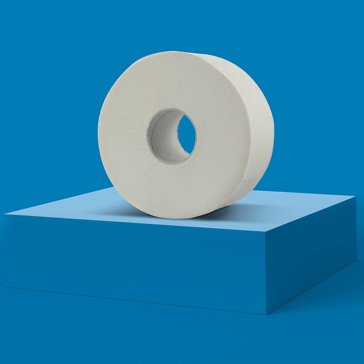 Amazoncommercial Mini Jumbo Toiletpapier, ongeparfumeerd, 2-laags, 6684 stuks, 1 verpakking van 12 rollen, 557 vellen per rol, velformaat: 30,5 x 9 cm, wit, compatibel met T2-dispensers