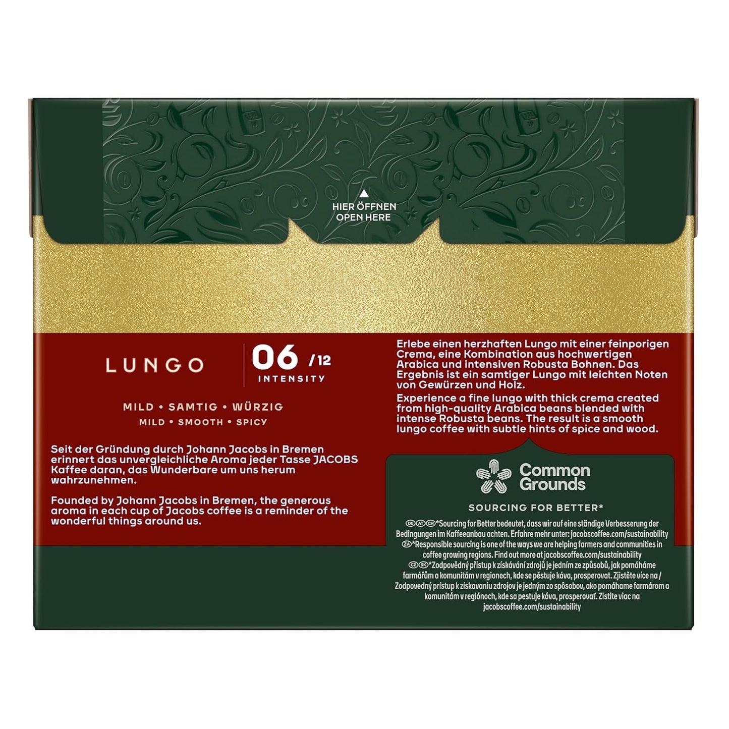Jacobs Kaffeekapseln Lungo Classico, Megapack XXL, Intensität 6/12, 5 x 40 Getränke, Nespresso* compatibel Kaffee Kapseln, 200 Kapseln