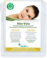 Mediflow aloë vera kussensloop, kussenbeschermer, katoen, wit, 40 X 80 Cm Naty Shop standaard kussens 50 X 70 Cm