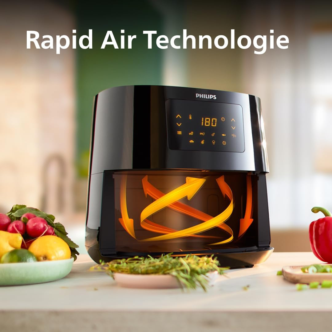 Philips 3000Er Airfryer XL - Rapid Air-technologie, frituren met tot 90% minder vet, inhoud 1,2 kg, 6,2 liter, touchscreen Apparaten Naty Shop