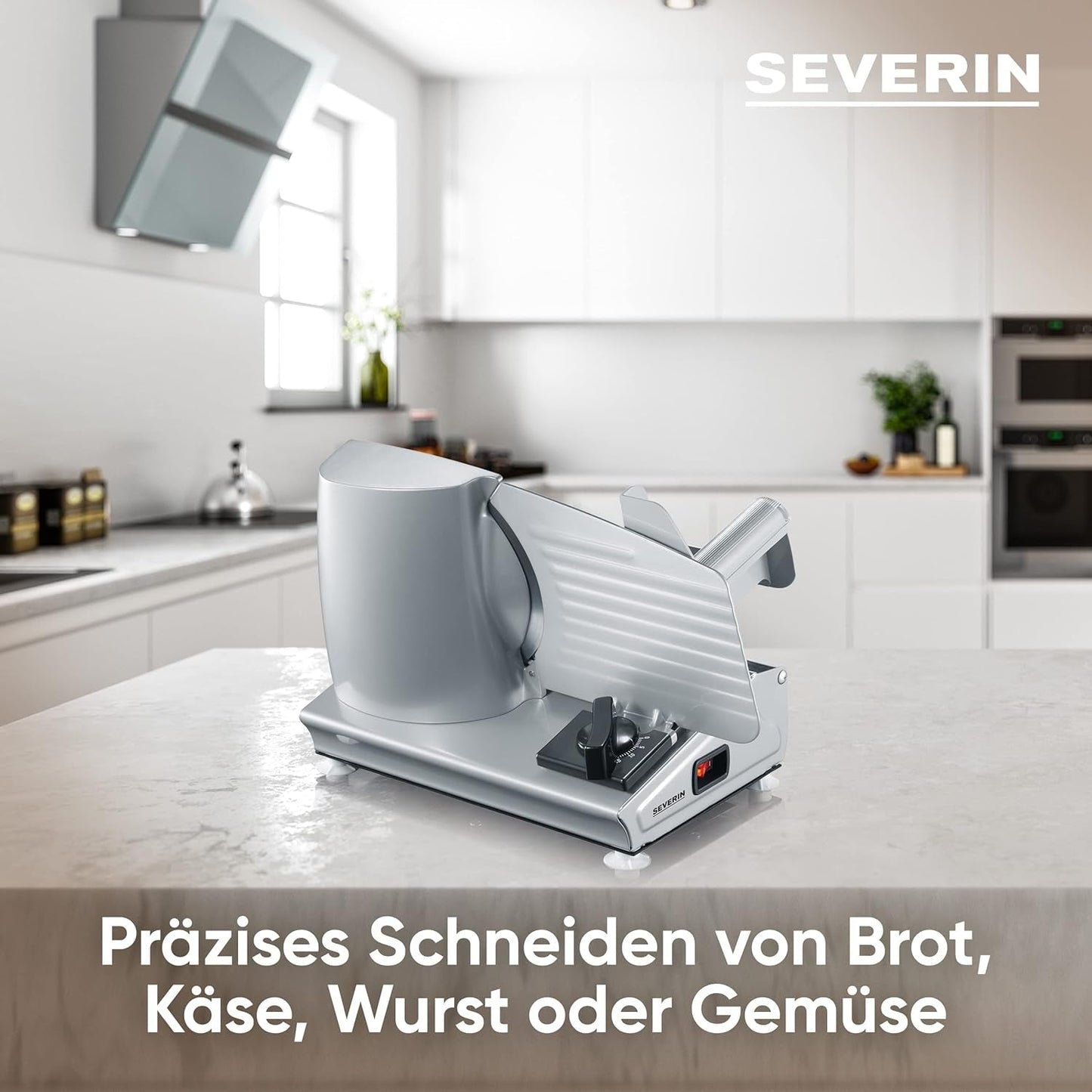 SEVERIN Multifunctionele snijmachine voor brood, worstjes of geraspte kaas en Naty Shop Snijmachines