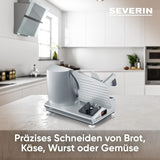 SEVERIN Multifunctionele snijmachine voor brood, worstjes of geraspte kaas en Naty Shop Snijmachines