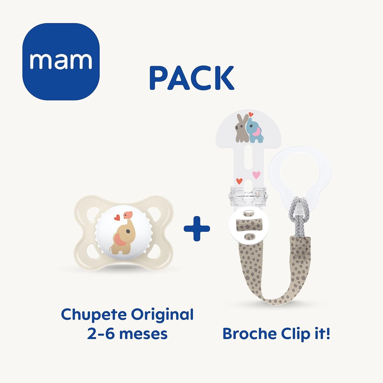 MAM Clip It Fopspeen! Broach & Original S226 Skinsoft™ siliconen, ultrazacht, voor baby's vanaf 0+ maanden