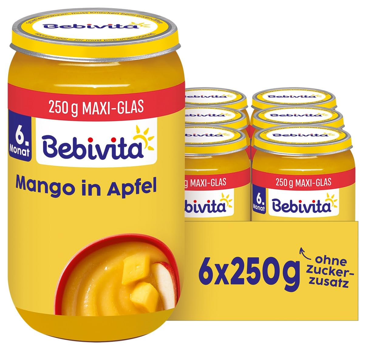 Mango in appelmoes, 250g, verpakking van 6 (6x250g)