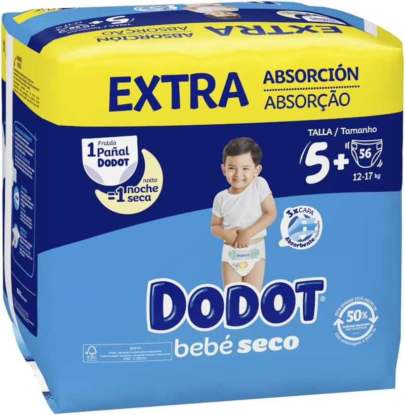 Baby Dry Extra - Jumbopak, maat 5-56 stuks