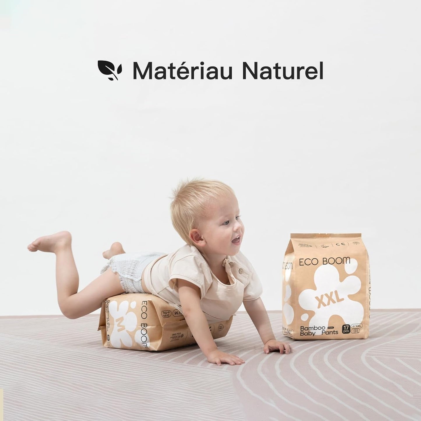 ECO BOOM Bamboe Babyluiers - Maat 6 (20kg), Plantaardige Pull-Up Luiers (17st) - Premium Biologisch, Geurvrij, Huidvriendelijk, Super Absorberend