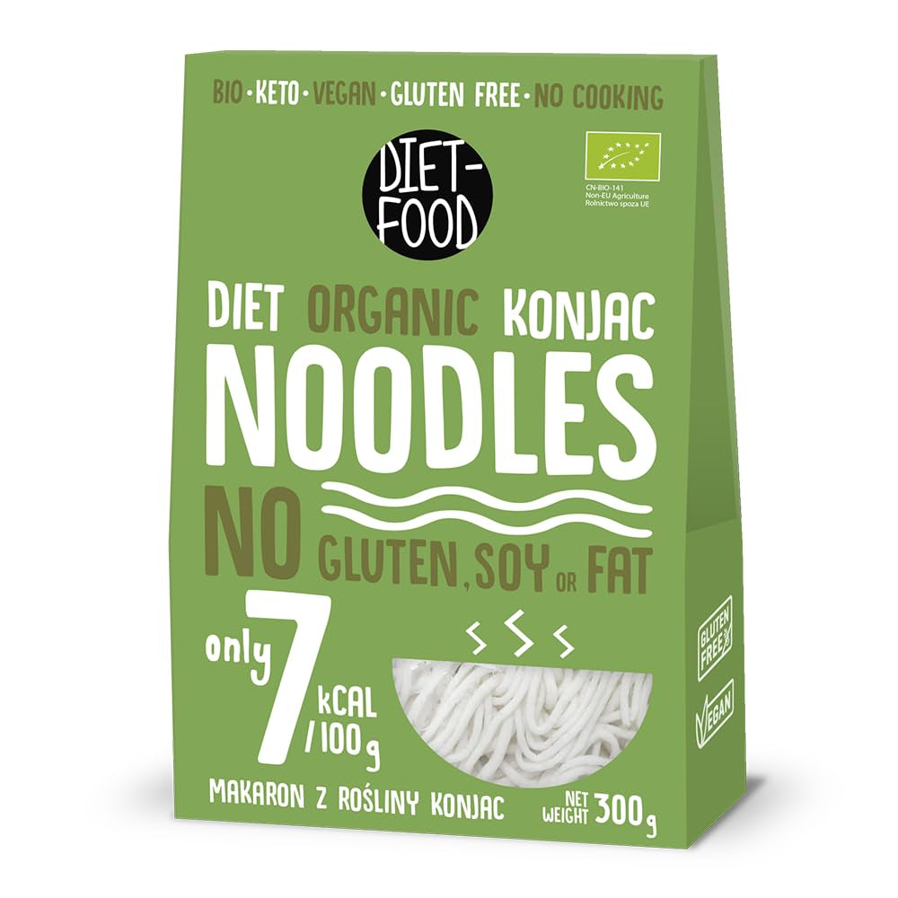 DIET-FOOD Biologische Shirataki Konjac Instant Rijst, Koolhydraatarm, Caloriearm, Veganistisch, Vetvrij, Sojavrij, Glutenvrij, Keto-vriendelijk, Afslankend, 300 Gram