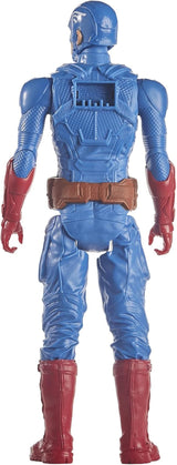 Marvel Avengers Titan Hero Series Blast Gear Captain America-actiefiguur 30 cm groot speelgoed voor 4+ jaar oud Blauwe actiefiguren Naty Shop