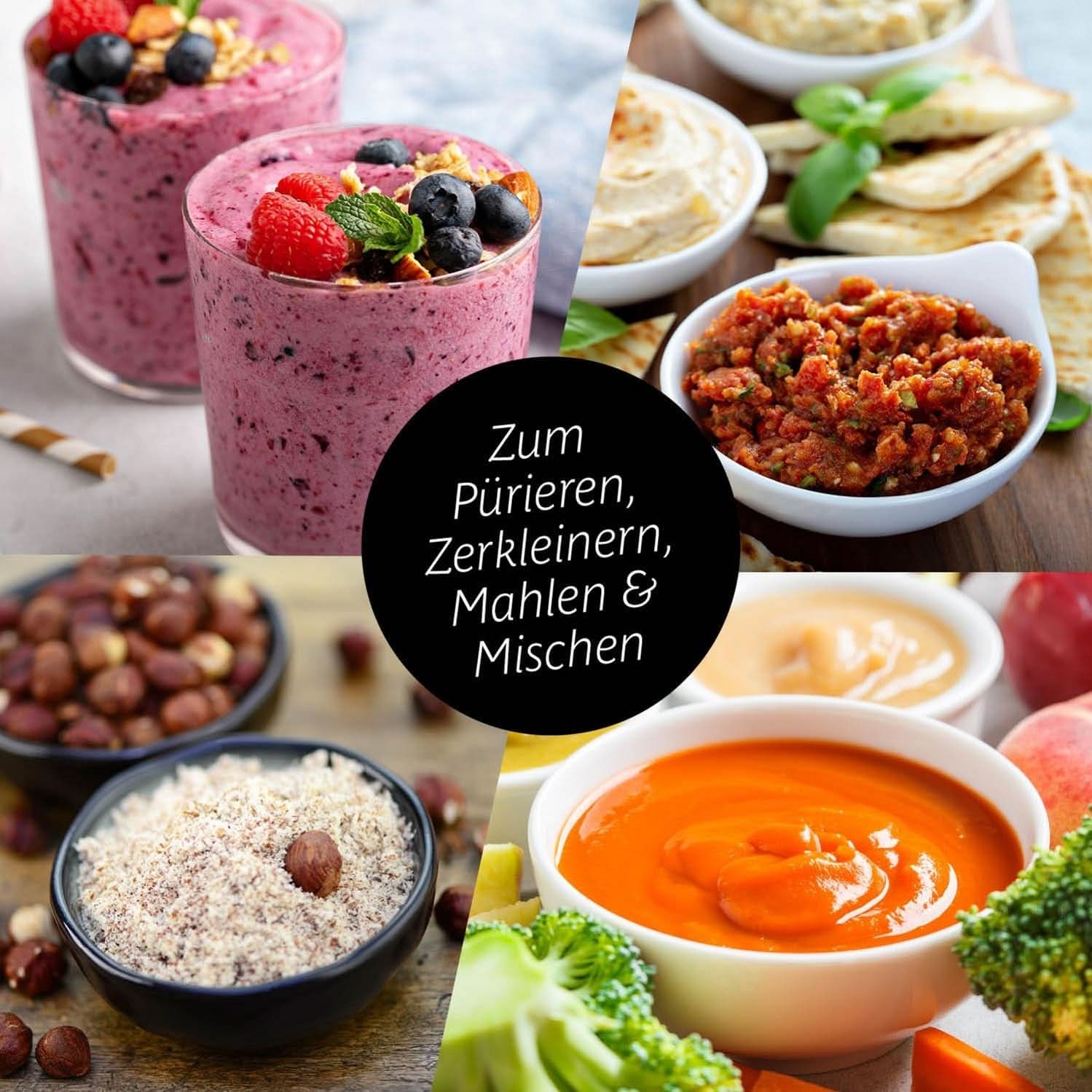 Gourmetmaxx Mr Magic Blender, Smoothie Maker met Xxl Naty Shop accessoirepakket