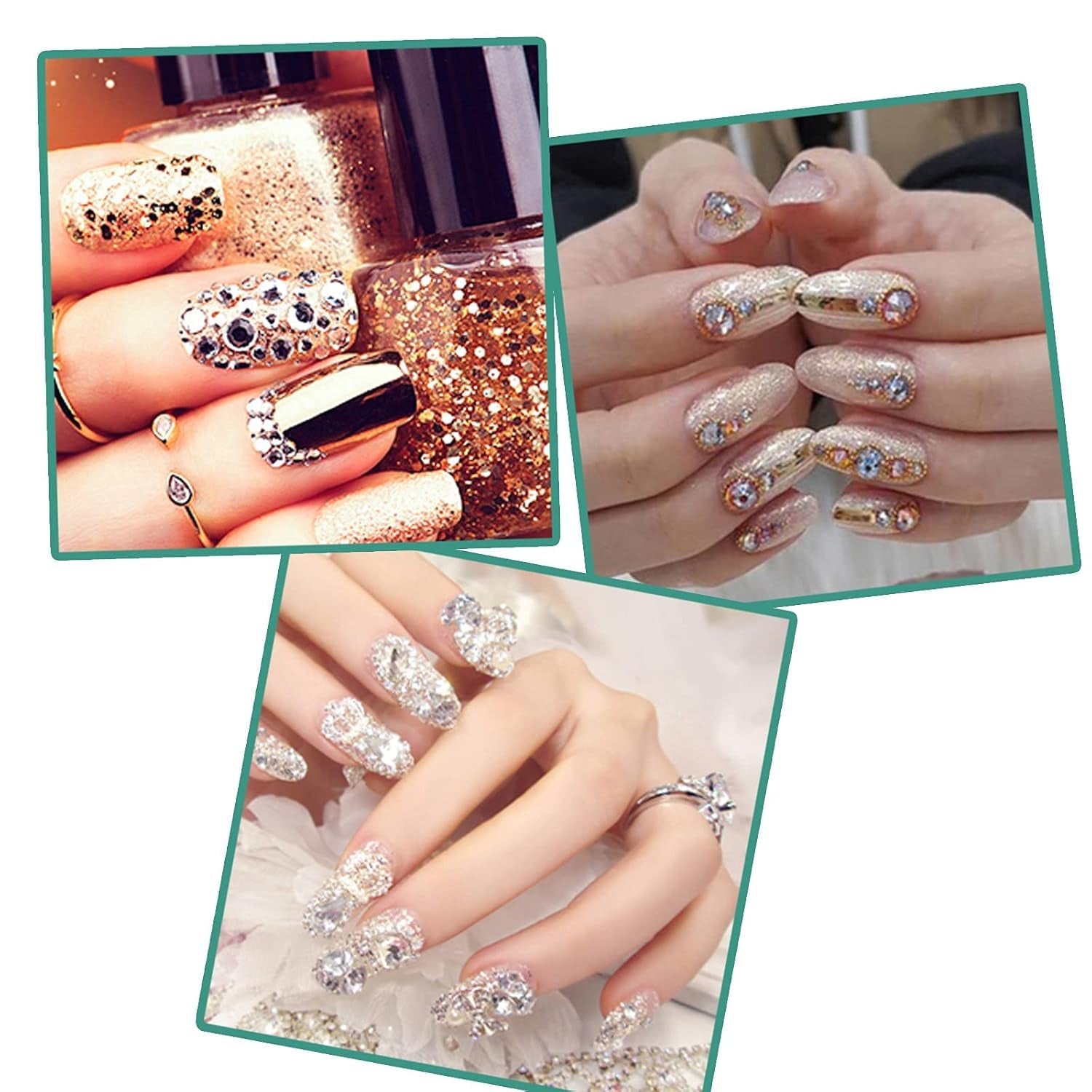 ANGNYA 4000 Stück Strasssteine ​​​​Nägel Nail Art Strasssteine ​​​​Dekorationen Nagelsteine ​​​​Für Nail Art Zubehör en Klare Kristall Strasssteine ​​​​Handwerk Mit Pick up Pinzette en Strass Picker Dotting Pen…