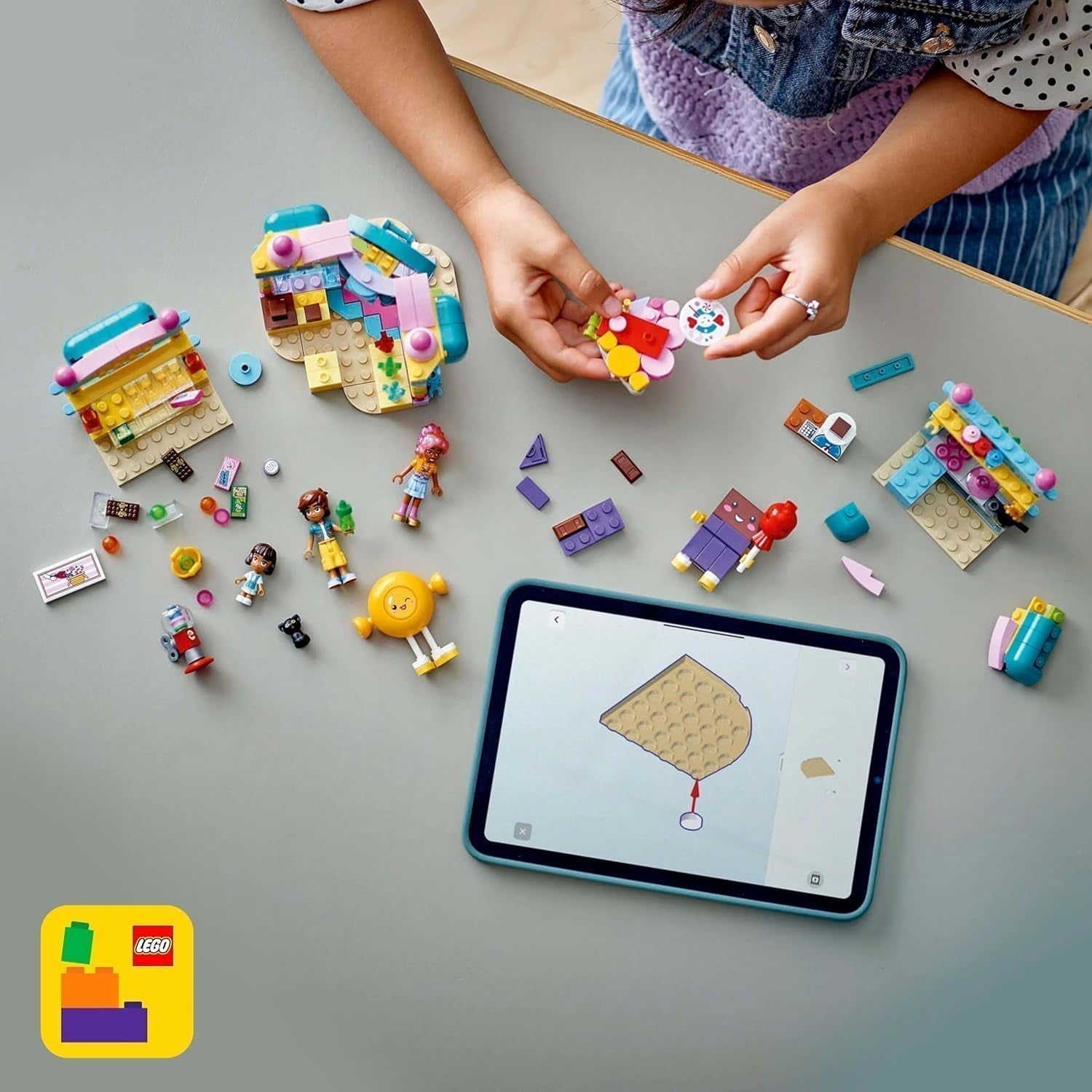 LEGO Friends Heartlake City Shop speelset voor meisjes vanaf 6 jaar Rollenspel met 2 minipoppetjes, micropoppetje en kattenspeelgoed 42649 Bouwsets Besuche in LEGO-Store