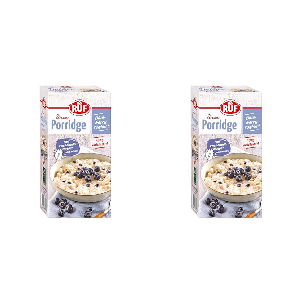RUF Kaneelappelhavermout met hele havervlokken, delicate kaneelsmaak en gedroogde appelstukjes, snacks, bulkverpakking, 1 x 400 g