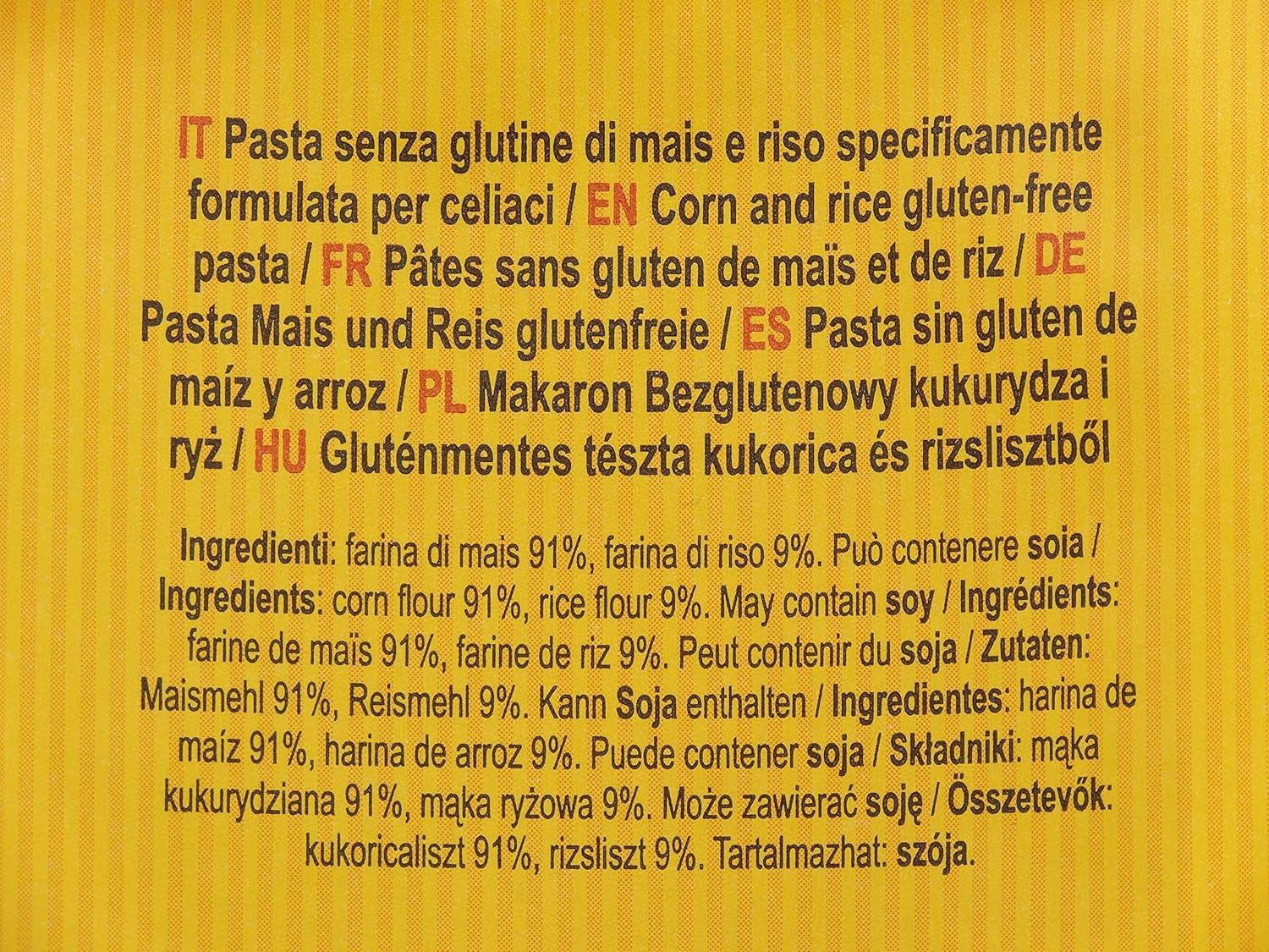 Glutenvrije penne pasta met maïs en rijst, 400g