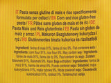 Dialsi stervormige pasta, glutenvrije maïs- en rijstpasta, brons gebakken, 100% Italiaanse ingrediënten, geen toevoegingen, kookt in 8-9 minuten, verpakking van 300 g