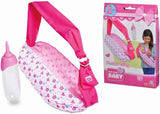 Simba 105560002 verstelbare draagdoek voor pasgeborenen met tas en fles voor poppen van 38-43 cm vanaf 3 jaar