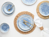 CreaTable, 21652, Uno Mykonos-serie, 12-delige serviesset, porseleinen bordenset, vaatwasser- en magnetronbestendig, gemaakt in Portugal