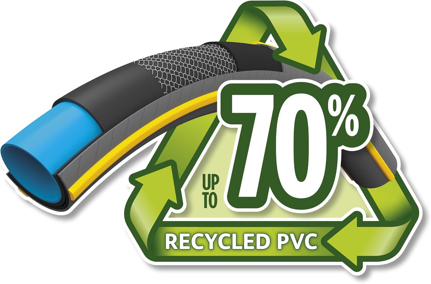 HOZELOCK Slang - Ultramax 12,5 mm x 30 m, tot 70% gerecycled PVC, robuust, weerbestendig, torsiebestendig, buig- en pletbestendig, grijs