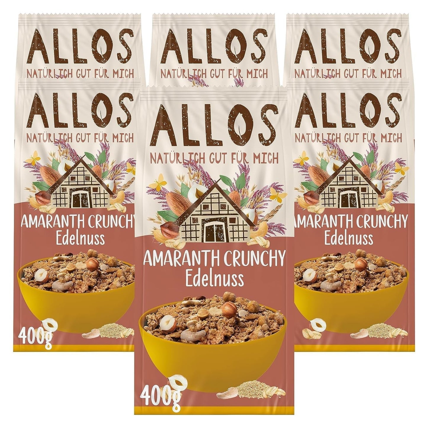 ALLOS Amarant Crunchy Nobleuss | Biologische muesli Noten Haver Granen voor de kleintje Granen Naty Shop Standaardtitel