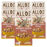 Premium knapperige muesli met walnoten en amarant Allos | Biologische Muesli | Muesli met noten | Havermout | Ontbijtgranen | Veganistisch | Pak van 6 (6 x 400 g)