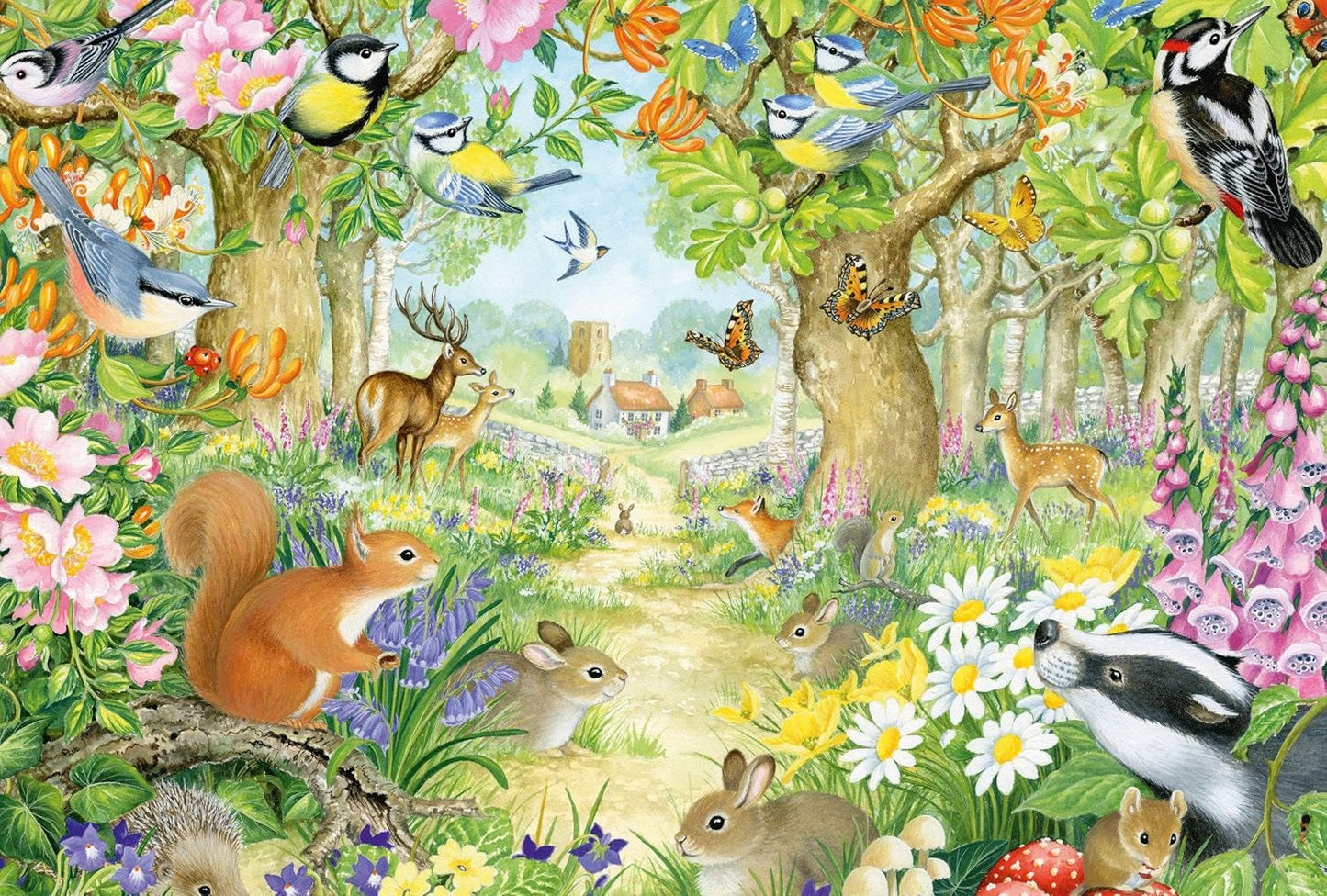 Schmidt Spiele 56370 Dieren in het bos, puzzel voor kinderen, 100 stukjes Puzzel Naty Shop